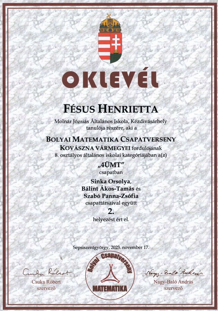 oklevél